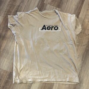 Aeropostale Tan Crew Neck Tee